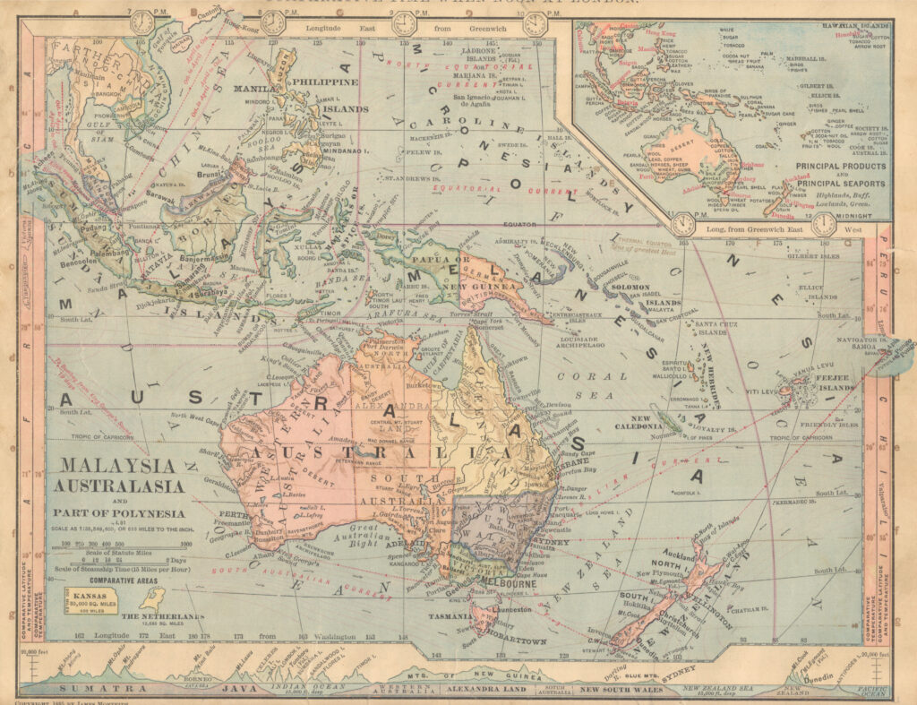 1885 Map of Asia