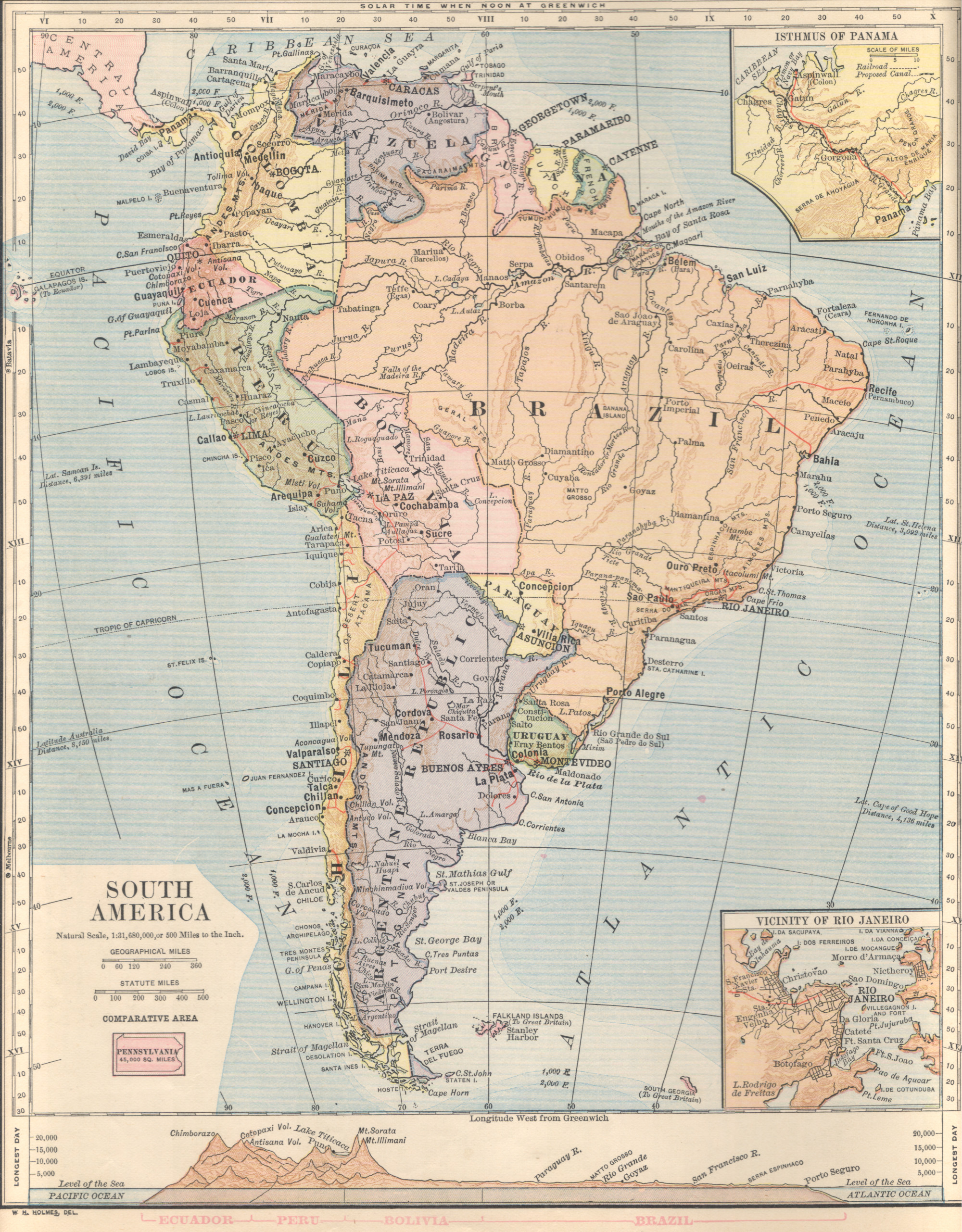 Map of South America