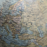 1925 G. Thomas globe showing Europe